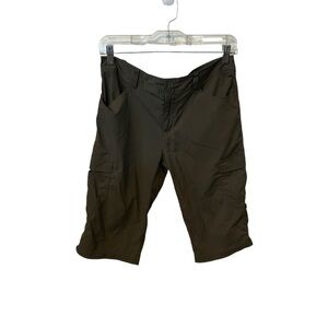 Patagonia Women’s Long Length Brown Hiking Gorpcore Roll Tab Hem Size 6 Shorts.